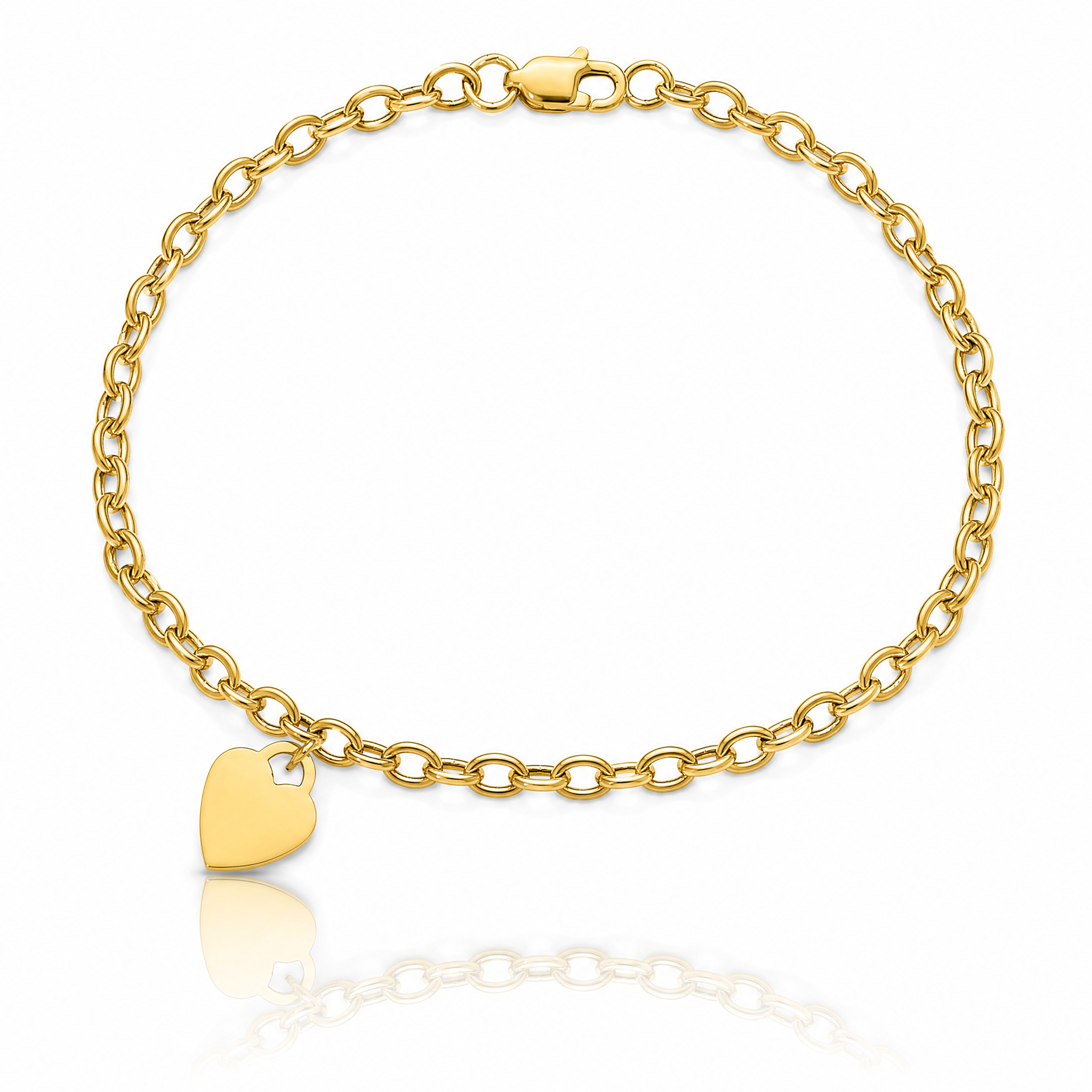 10k Dangle Heart Child's Bracelet - Lifestyle View