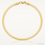 10k 2.5mm Silky Herringbone Chain - Lifestyle View
