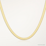10k 3mm Silky Herringbone Chain - Lifestyle View