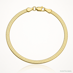 10k 3mm Silky Herringbone Chain - Lifestyle View