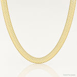 10k 5mm Silky Herringbone Chain - Lifestyle View