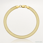10k 5mm Silky Herringbone Chain - Lifestyle View