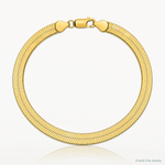 10k 5.5mm Silky Herringbone Chain - Lifestyle View