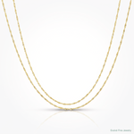 14k 1mm Carded Singapore Chain - Lifestyle View