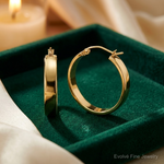 10k Polished Hoop Earring - Lifestyle View