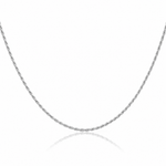 10k White Gold 1.3mm D/C Machine Made Rope Chain - Lifestyle View