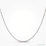 10k White Gold 1.6mm D/C Machine Made Rope Chain - Lifestyle View