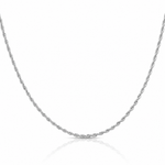10k White Gold 1.85mm D/C Quadruple Rope Chain - Lifestyle View