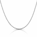 10k White Gold 2.0mm D/C Quadruple Rope Chain - Lifestyle View