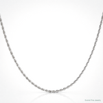 10k White Gold 2.25mm D/C Quadruple Rope Chain - Lifestyle View