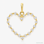 10K CZ Heart Pendant - Lifestyle View