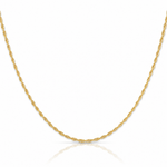 14K 1.55mm Carded Cable Rope Chain - Lifestyle View
