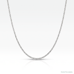 Leslie's 14K White Gold Adjustable .8mm D/C Wheat Chain - Lifestyle View