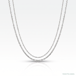 Leslie's 14K White Gold 1.0 mm D/C Cable Chain - Lifestyle View