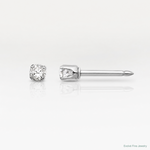 Inverness 14k White Gold 2mm CZ Post Earrings - Lifestyle View