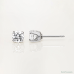 Inverness 14k White Gold 3mm CZ Post Earrings - Lifestyle View