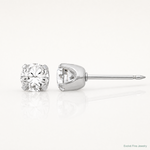 Inverness 14k White Gold 4.25mm CZ Post Earrings - Lifestyle View