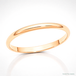 10k Rose Gold 2mm LTW Half Round Band Size 4 - Lifestyle View