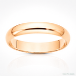 10k Rose Gold 4mm LTW Half Round Band Size 4 - Lifestyle View