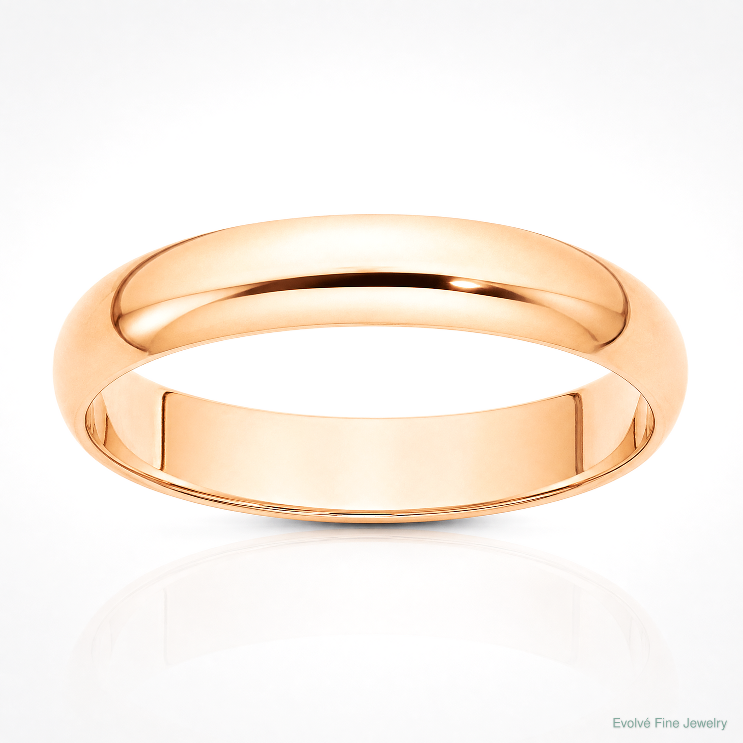 10k Rose Gold 4mm LTW Half Round Band Size 4 - Lifestyle View