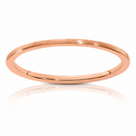 10K Rose Gold 1.2mm Half Round Satin Stackable Band Size 5 - Lifestyle View
