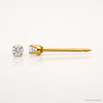 Inverness 14k 2mm CZ Earrings - Lifestyle View