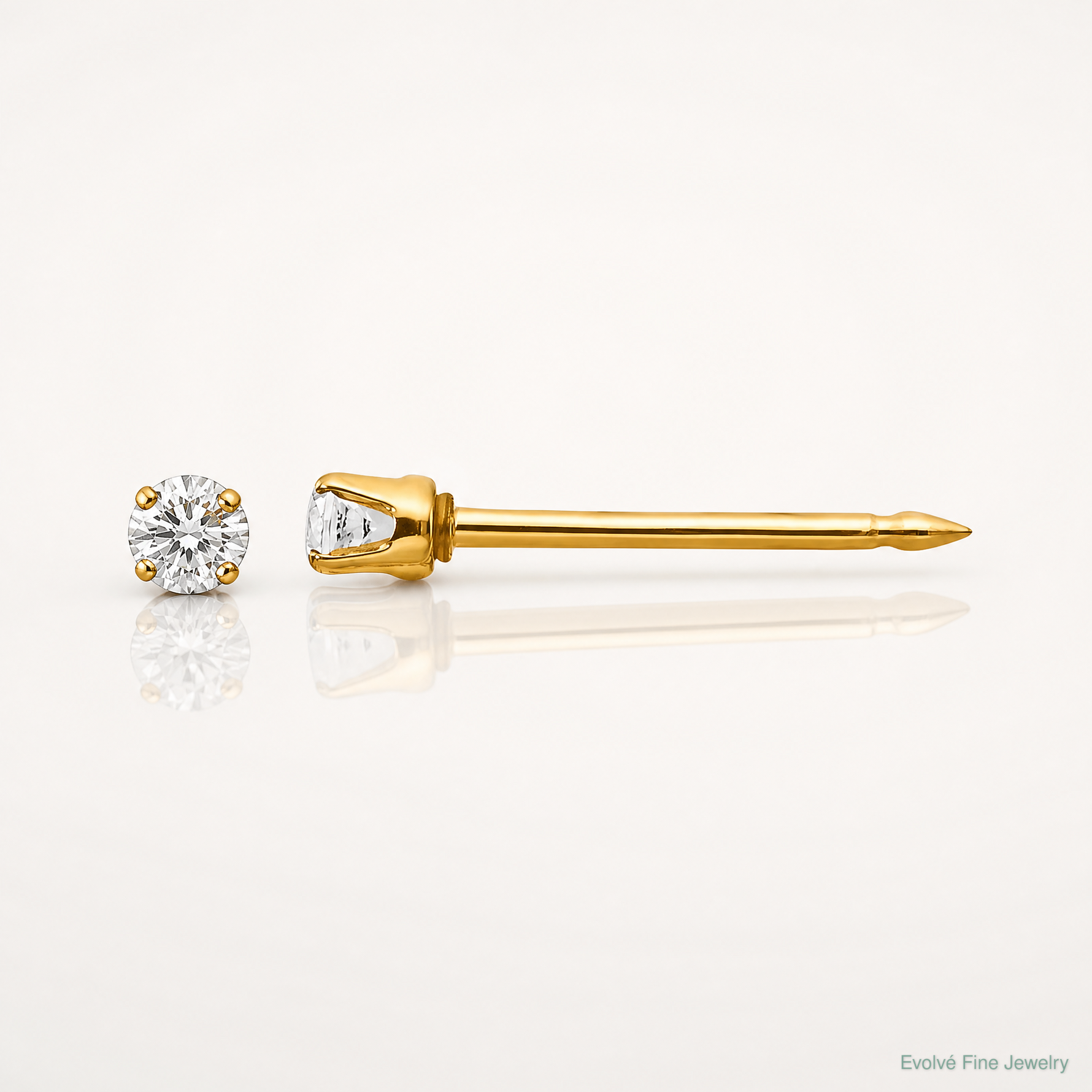 Inverness 14k 2mm CZ Earrings - Lifestyle View