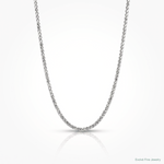 Leslie's 14K White Gold .8mm D/C Quadra Wheat Chain - Lifestyle View