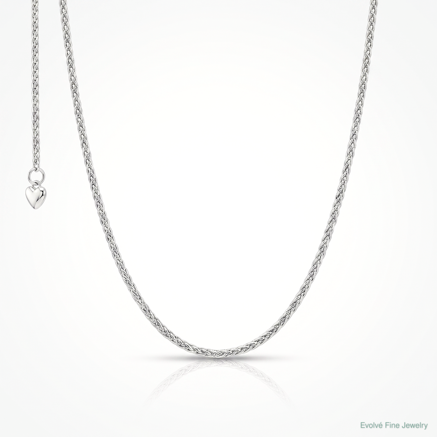 Leslie's 14K White Gold Adjustable 1.4mm Wheat Chain - Lifestyle View