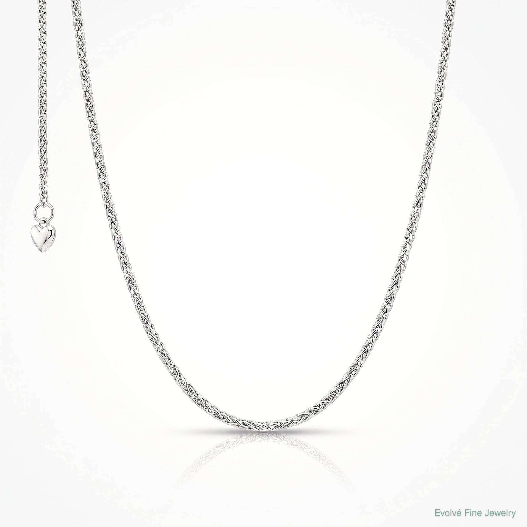 Leslie's 14K White Gold Adjustable 1.4mm Wheat Chain - Lifestyle View