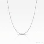 Leslie's 14K White Gold Adjustable 1.2mm Flat Cable Chain - Lifestyle View