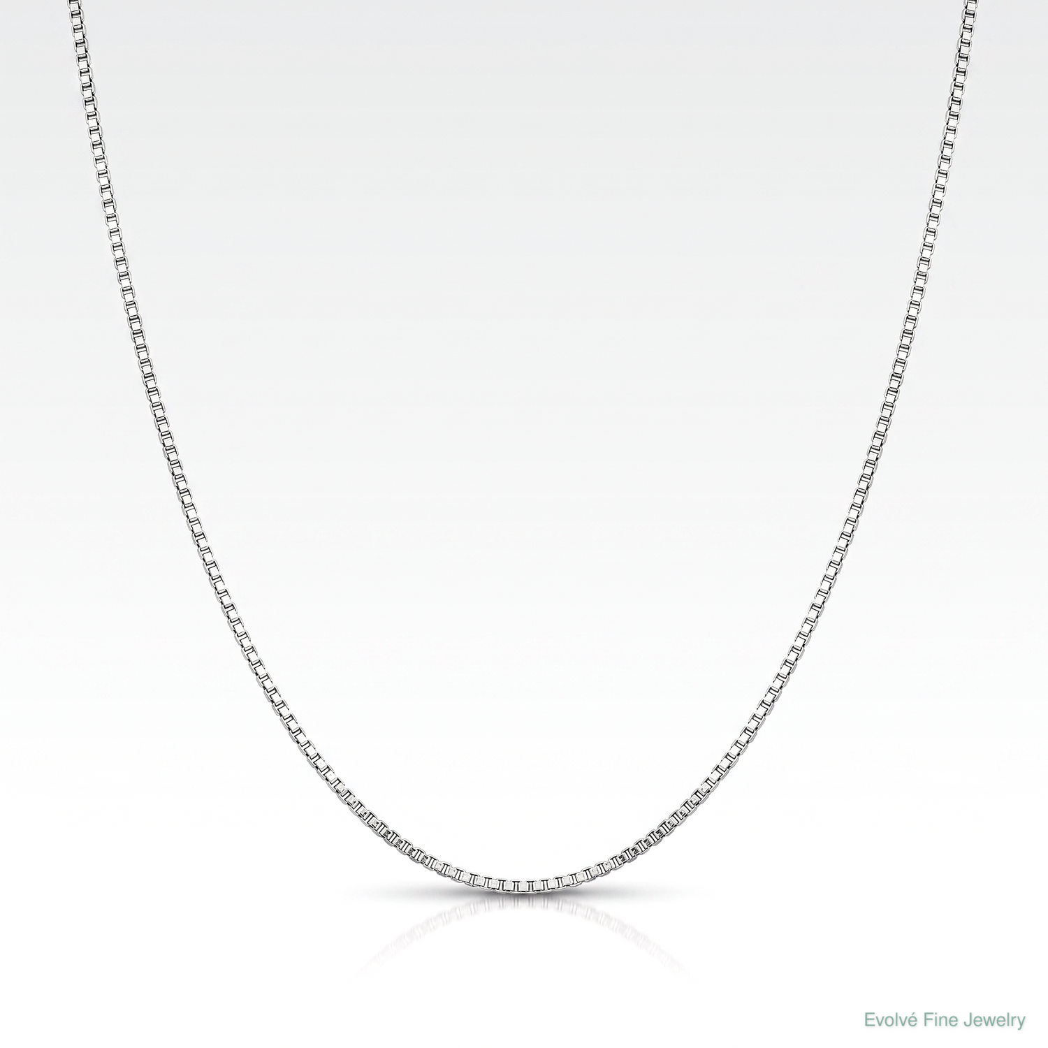 Leslie's 14K White Gold .7mm Box with Lobster Clasp Chain - Lifestyle View