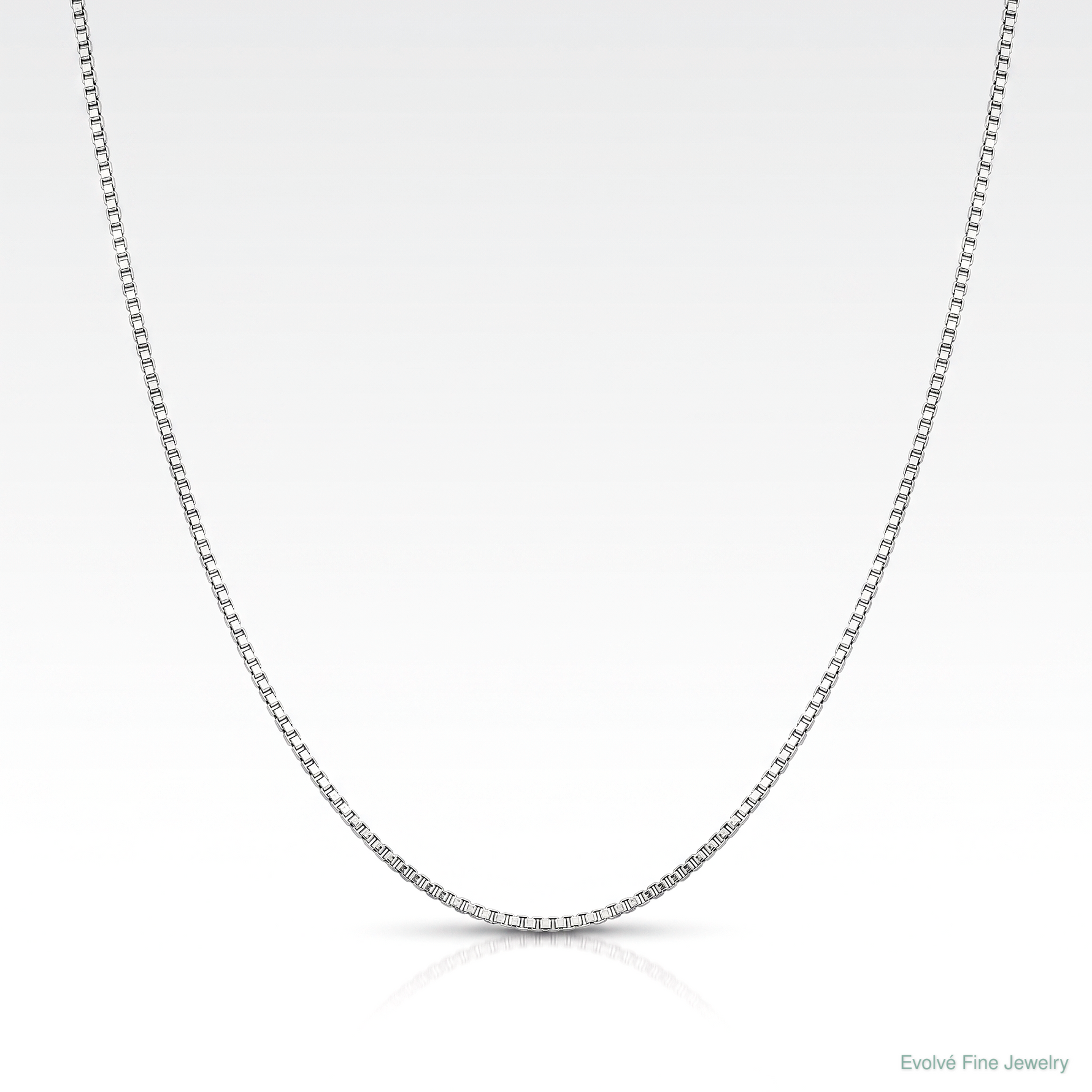 Leslie's 14K White Gold .7mm Box with Lobster Clasp Chain - Lifestyle View