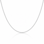 14k White Gold .4 mm Carded Cable Rope Chain - Lifestyle View