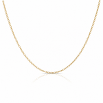 14k .4 mm Carded Cable Rope Chain - Lifestyle View