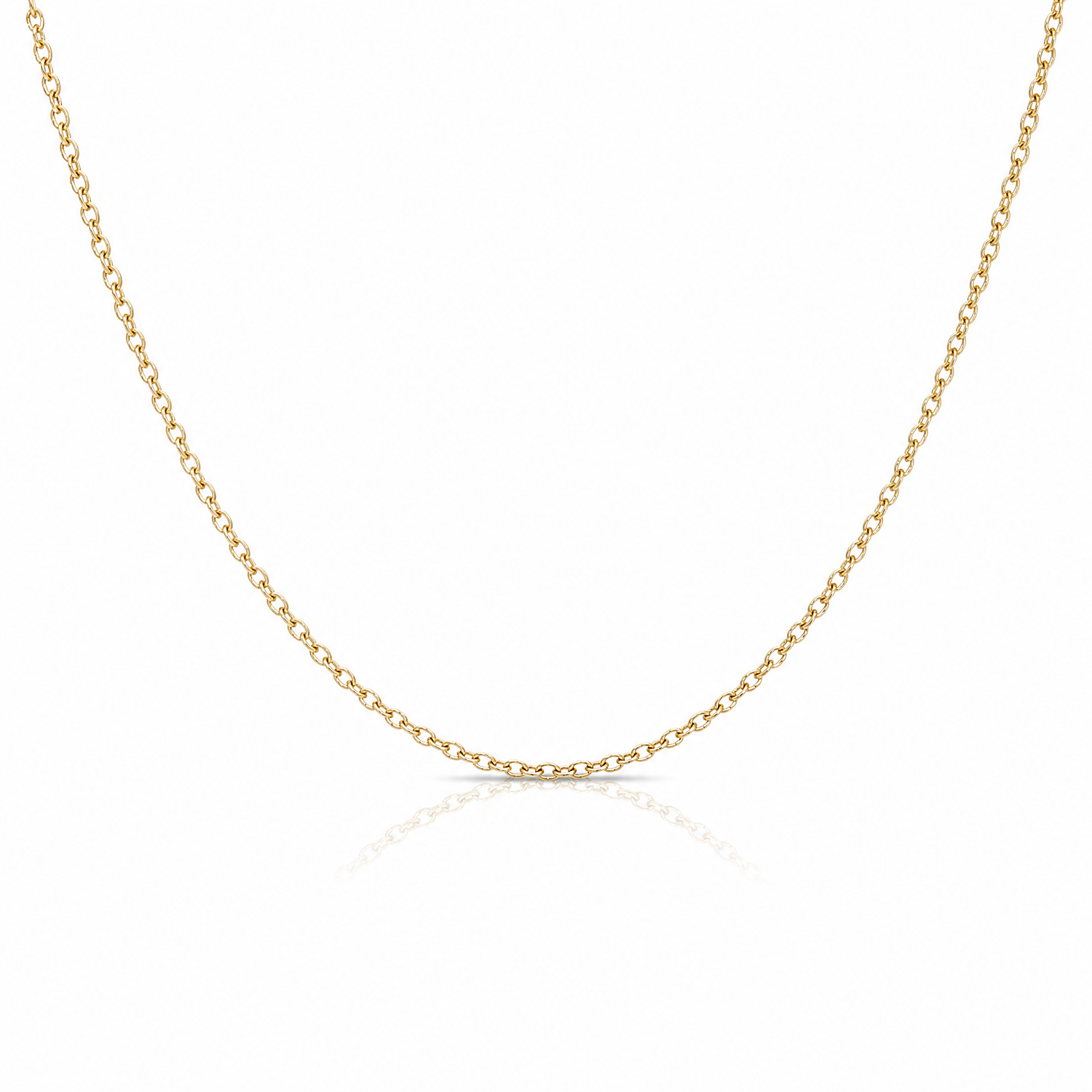 14k .4 mm Carded Cable Rope Chain - Lifestyle View