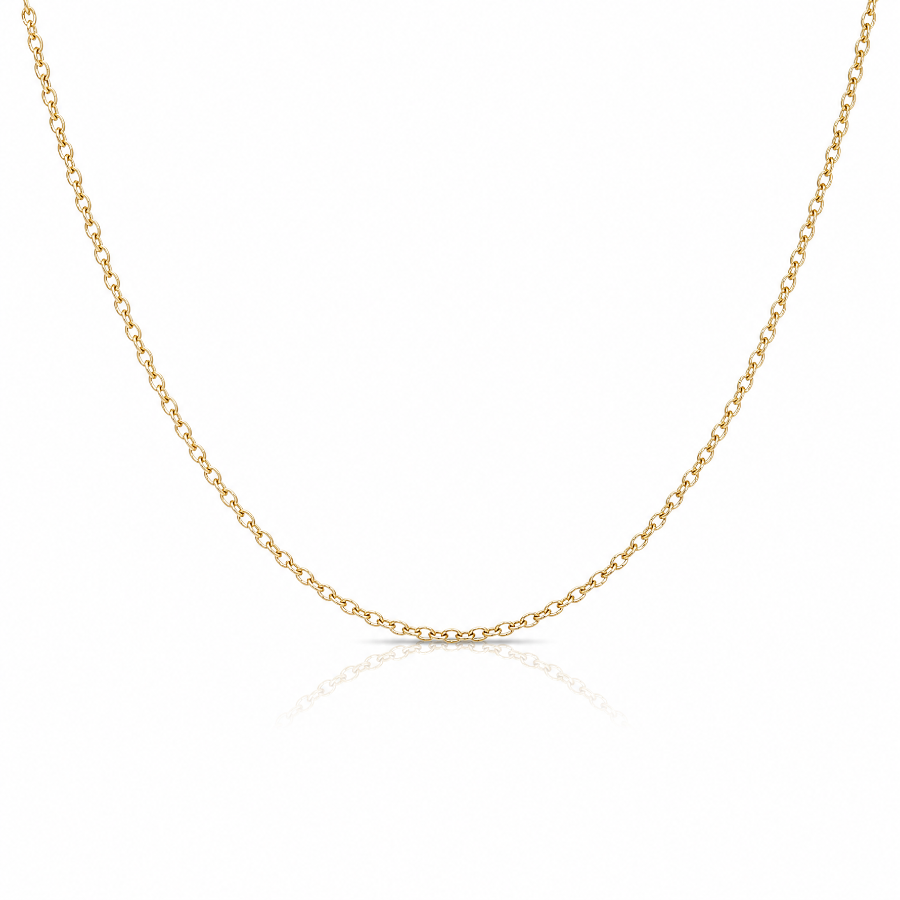 14k .4 mm Carded Cable Rope Chain - Lifestyle View