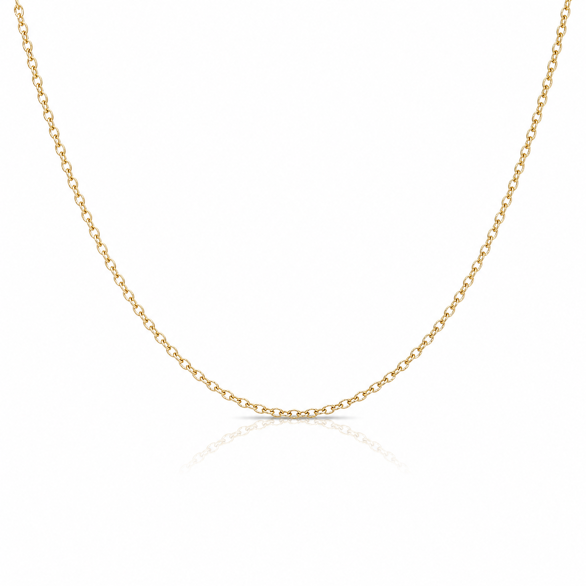 14k .4 mm Carded Cable Rope Chain - Lifestyle View