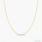 14k .4 mm Carded Cable Rope Chain - Lifestyle View