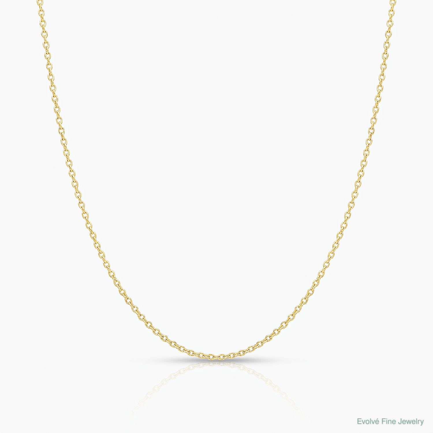 14k .4 mm Carded Cable Rope Chain - Lifestyle View