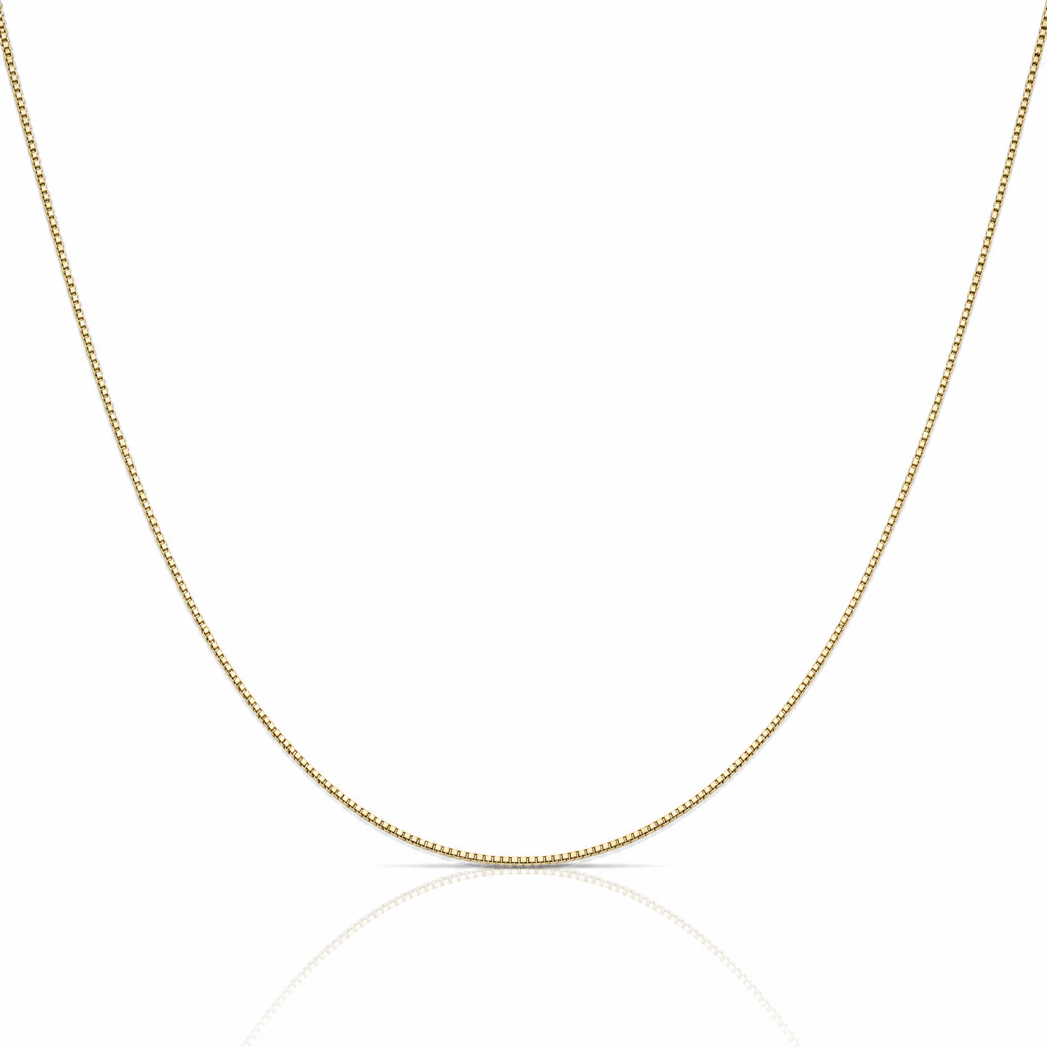Leslie's 10K .5mm Baby Box Chain W/ Spring Ring Clasp - Lifestyle View