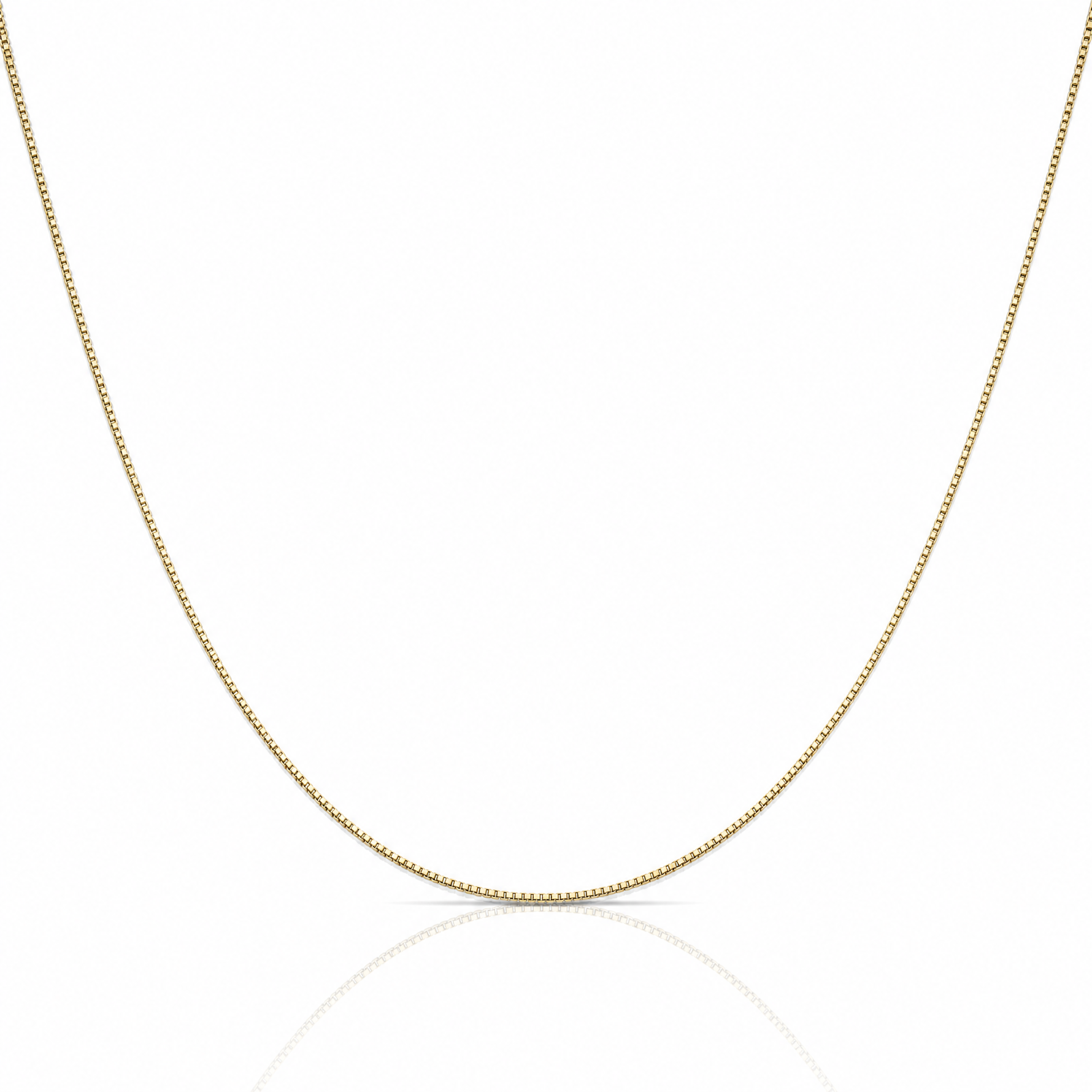 Leslie's 10K .5mm Baby Box Chain W/ Spring Ring Clasp - Lifestyle View