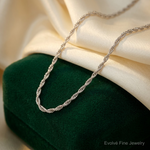 Leslie's 10K White Gold 1.2 mm Loose Rope Chain - Lifestyle View