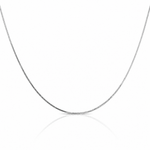 Leslie's 10K White Gold .7mm Box Chain - Lifestyle View
