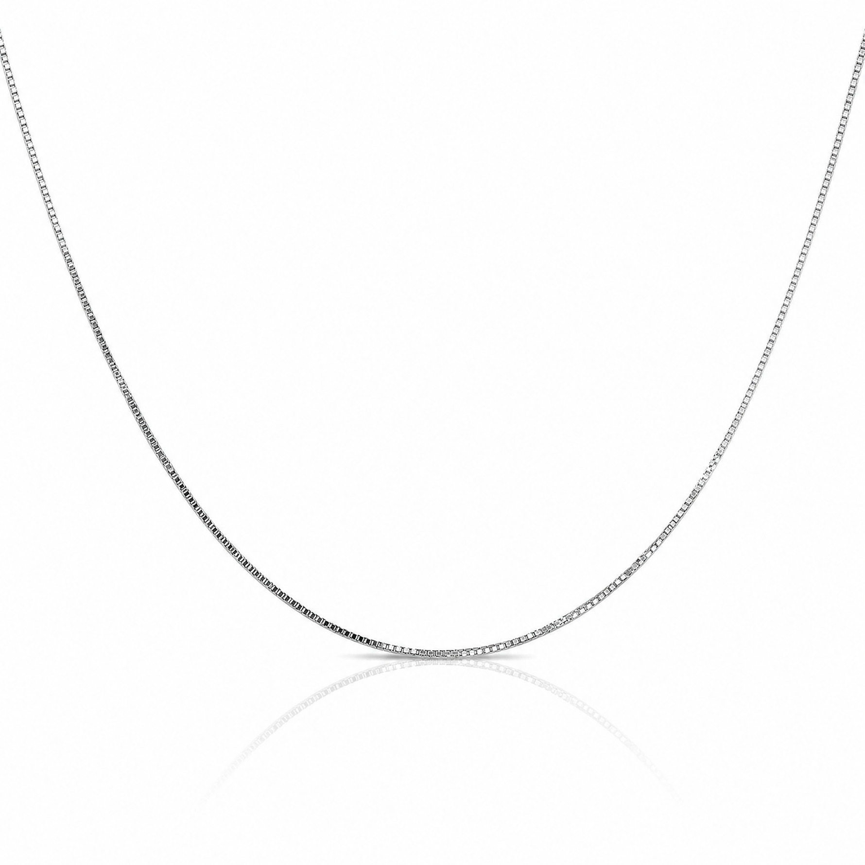 Leslie's 10K White Gold .7mm Box Chain - Lifestyle View
