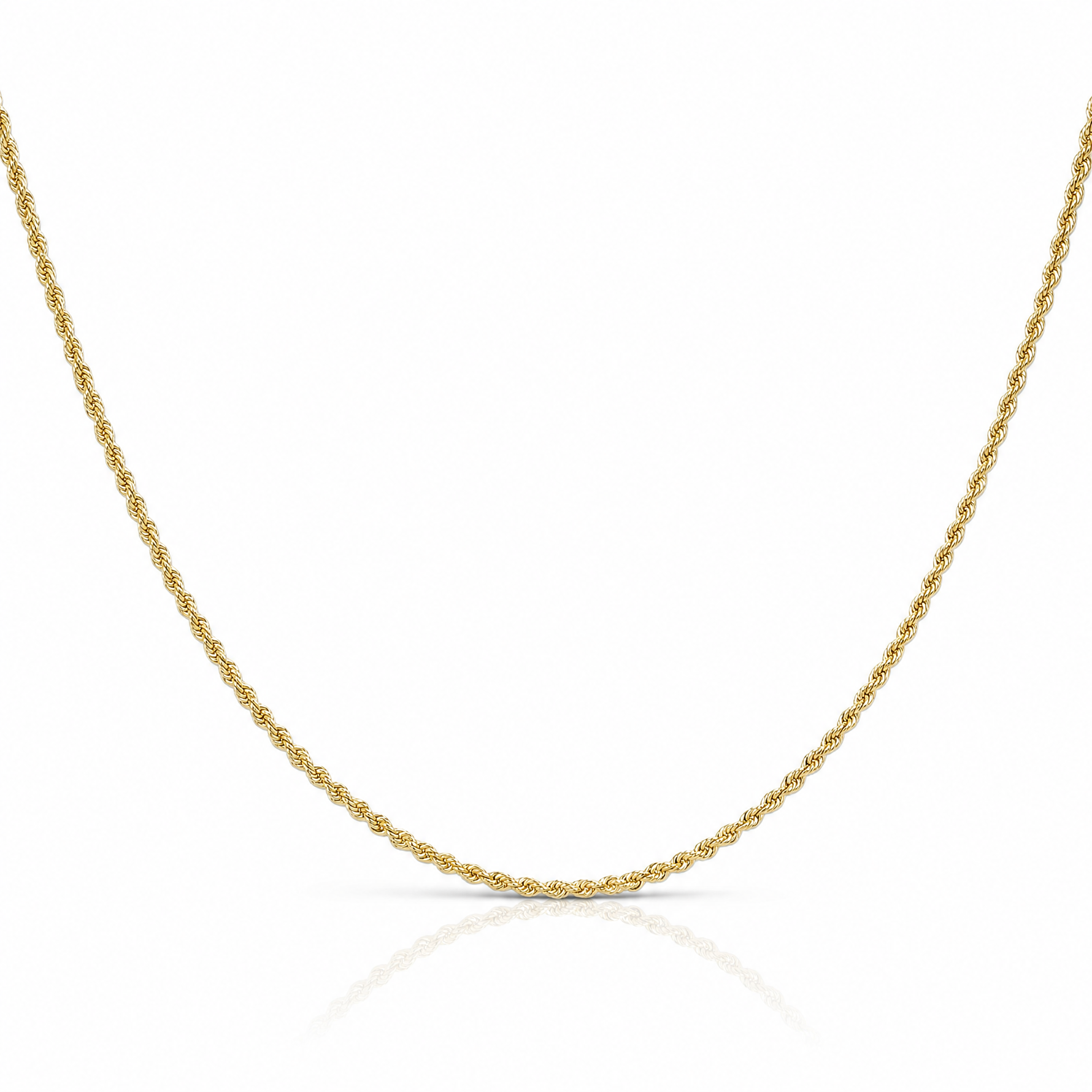Leslie's 10k 1.5mm Solid Rope Chain - Lifestyle View