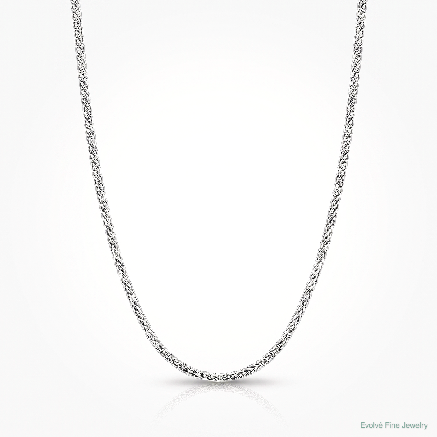 Leslie's 10k White Gold .85mm Spiga Chain - Lifestyle View