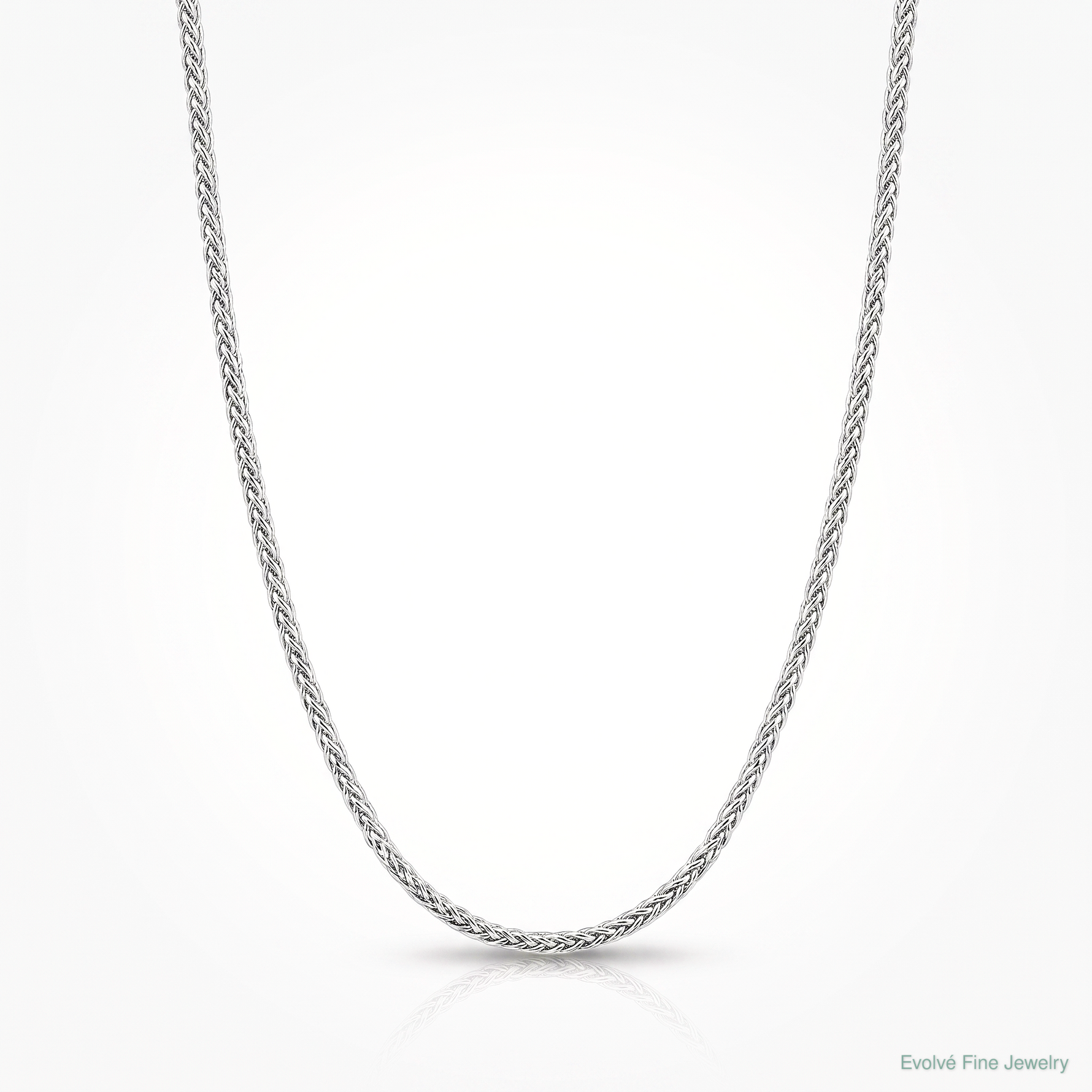 Leslie's 10k White Gold .85mm Spiga Chain - Lifestyle View