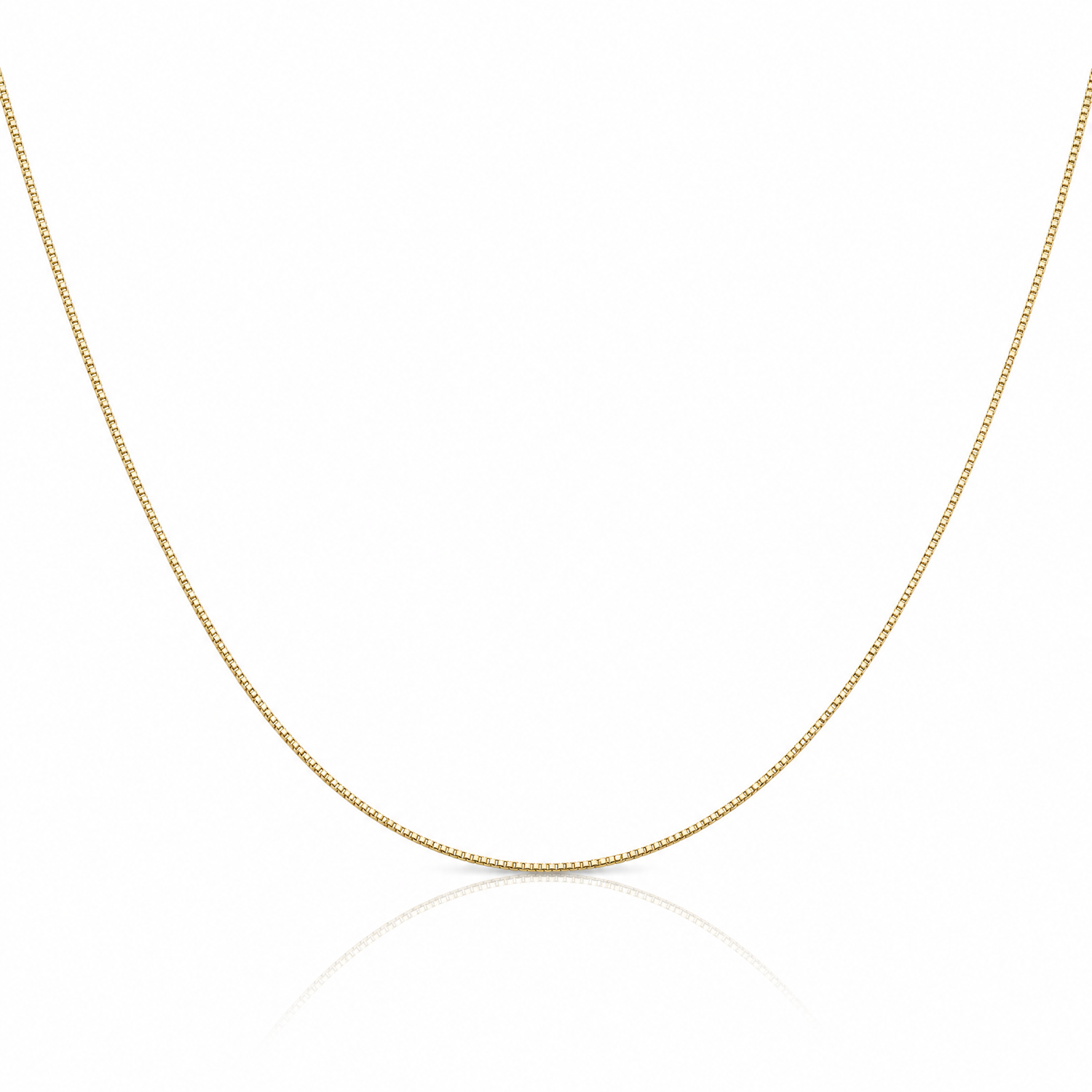 Leslie's 10k .5mm Baby Box with Lobster Clasp Chain - Lifestyle View
