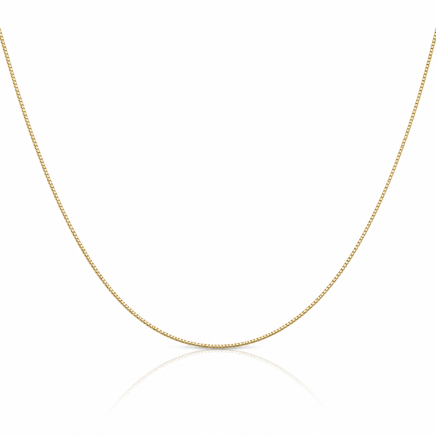 Leslie's 10k .5mm Baby Box with Lobster Clasp Chain - Lifestyle View